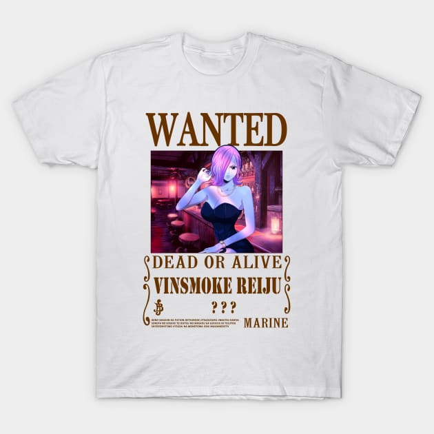 Vinsmoke Reiju One Piece Wanted T-Shirt by Teedream